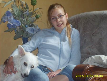 voici madi et son chien belle 